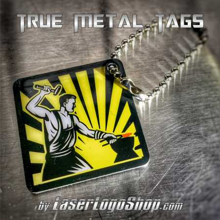 True Metal Tag "TMT Logo" - with standard code as product sample